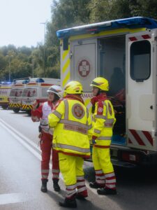 Sanitäter Besprechung