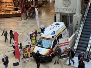 Vogelperspektive des Samariterbund Stand